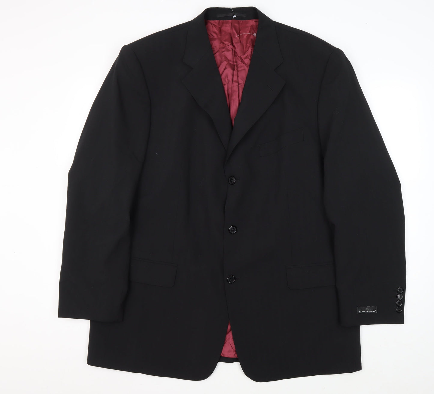 Daniel Grahame Men's Black Blazer, Size 46R, Classic Style
