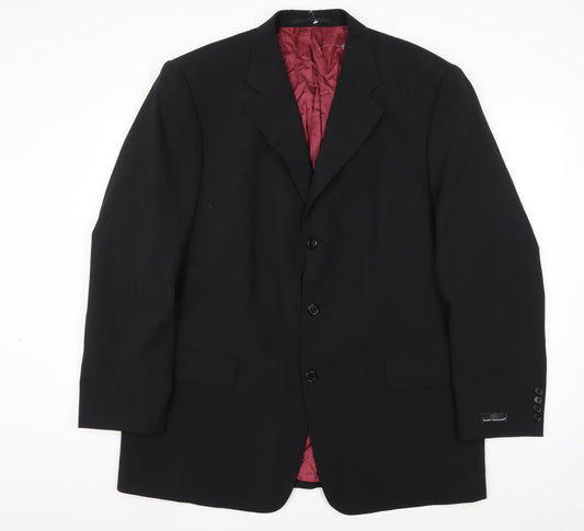 Daniel Grahame Men's Black Blazer, Size 46R, Classic Style