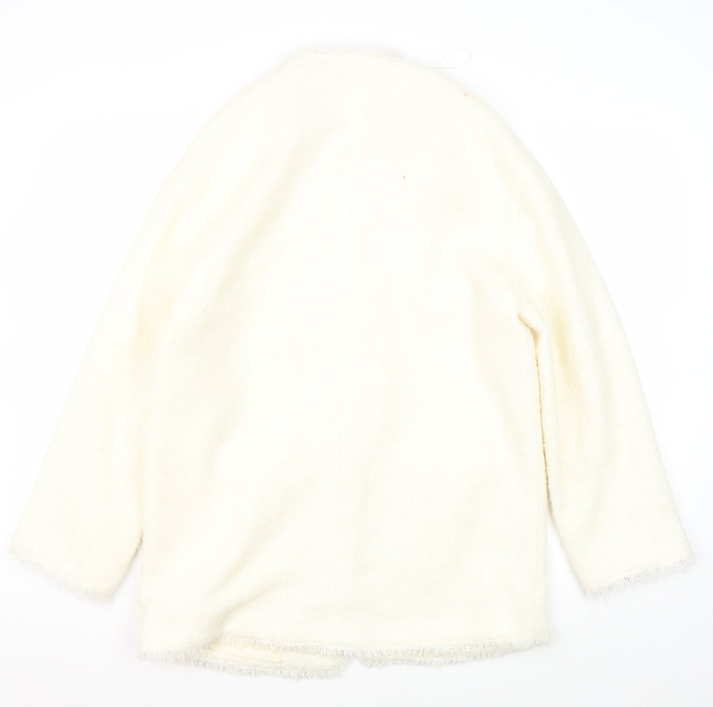 Mango Ivory Women's Mid-Length Coat Size 8