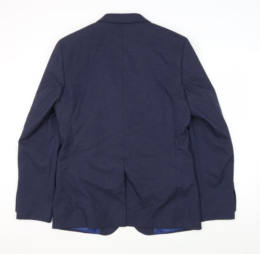 Marks and Spencer Men's Blue Regular Fit Blazer 40L