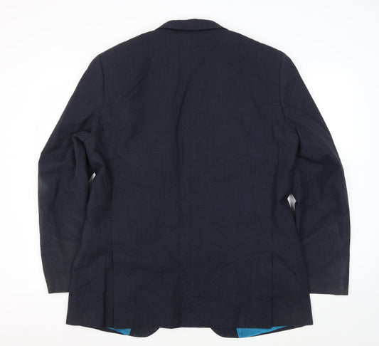 Greenwoods Men's Blue Blazer - Regular Fit, Size 42R