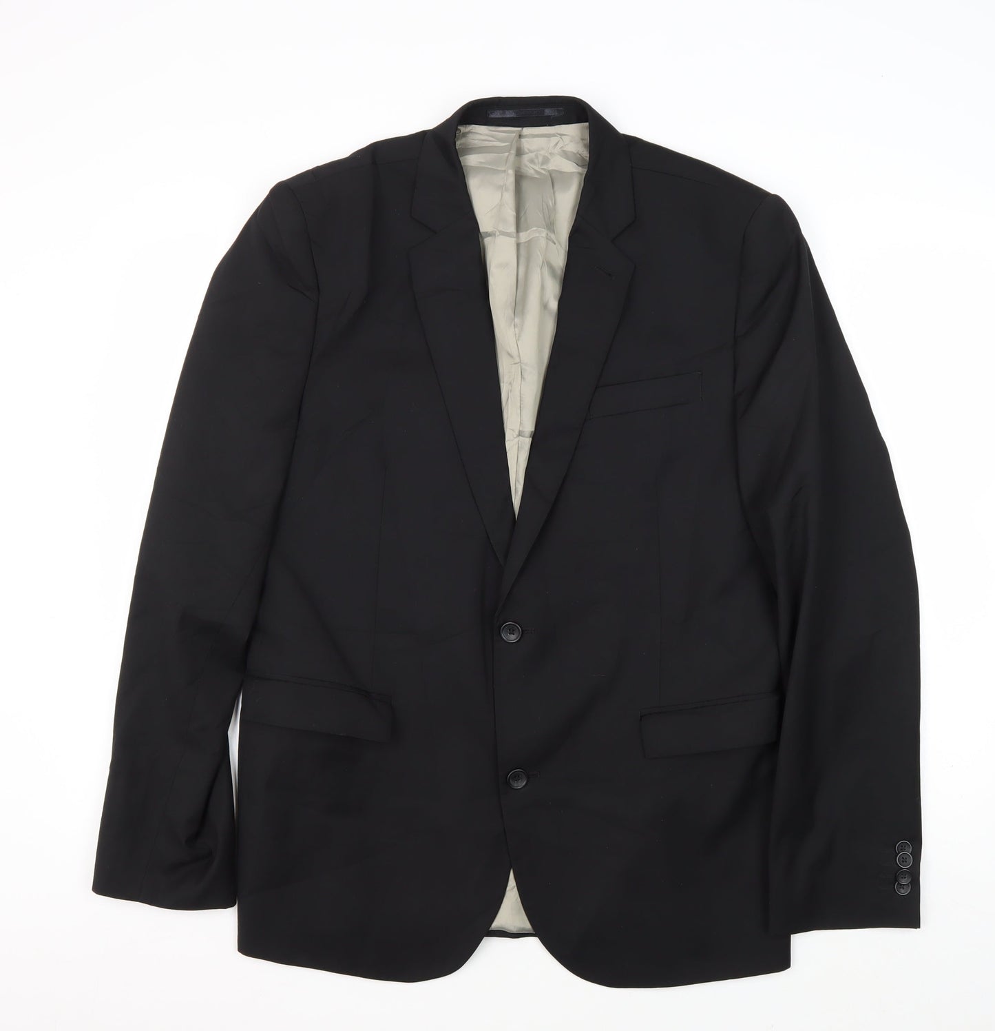 Topman Men's Black Slim Fit Blazer, UK 42