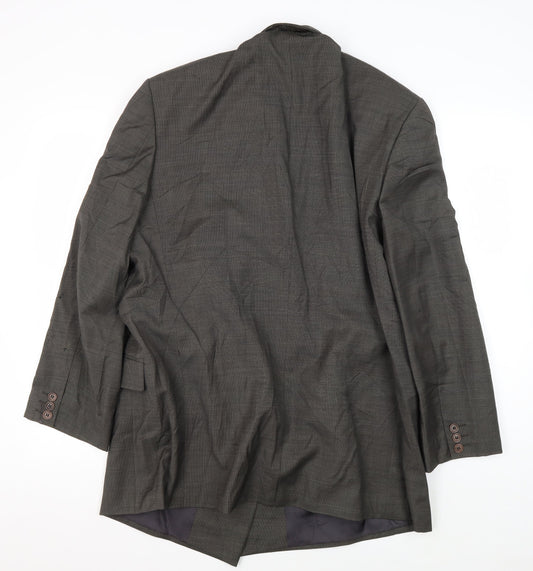 Marks and Spencer Men's Grey Wool Double-Breasted Blazer 40R