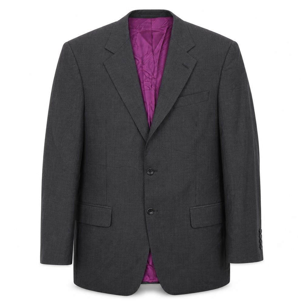 Mens 40 Chest Regular Racing Green Grey Two-Button Blazer