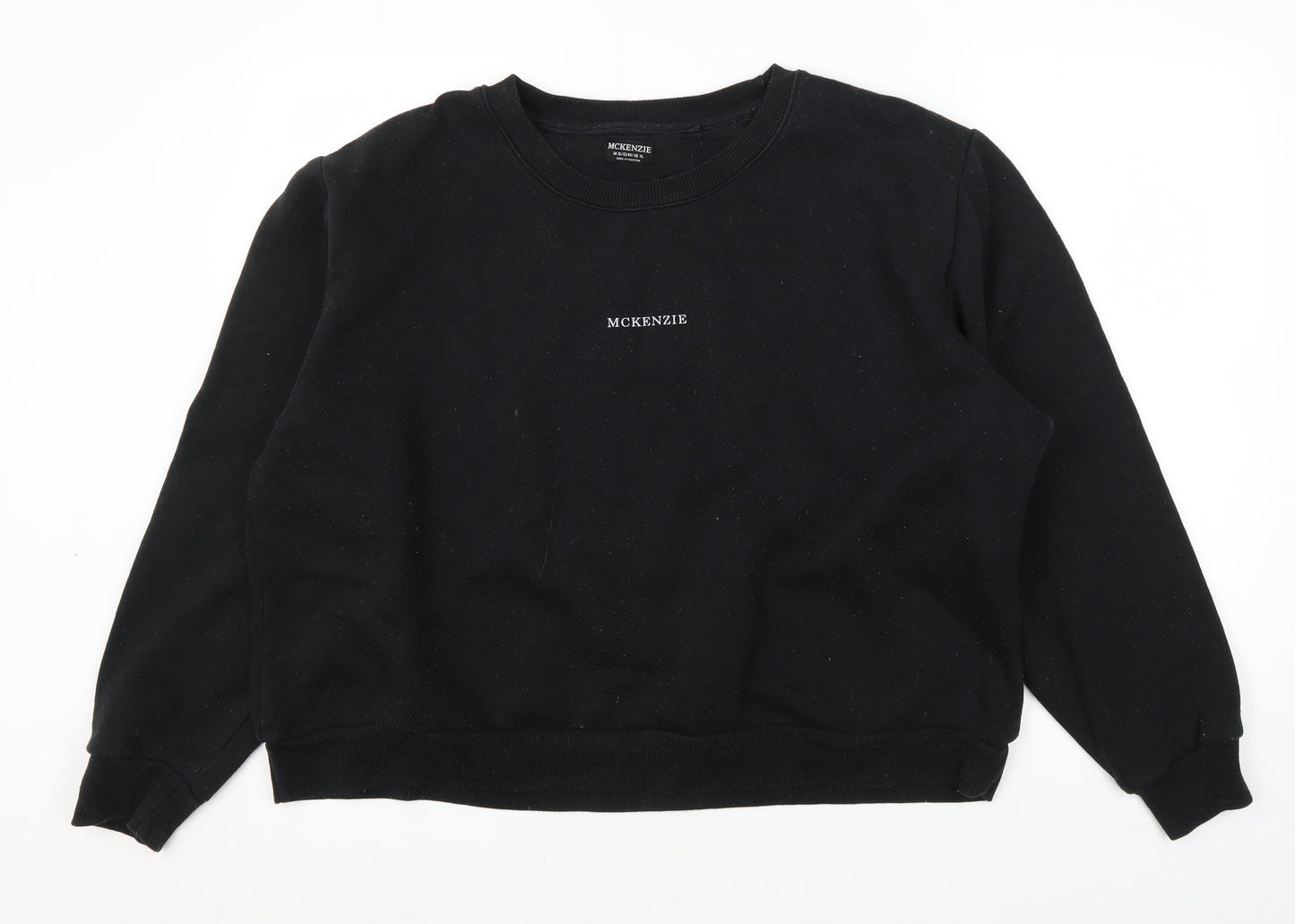 McKenzie Unisex Black XL Pullover Sweatshirt