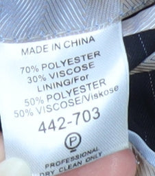 Next Men's Black Pinstripe Suit Jacket 42R