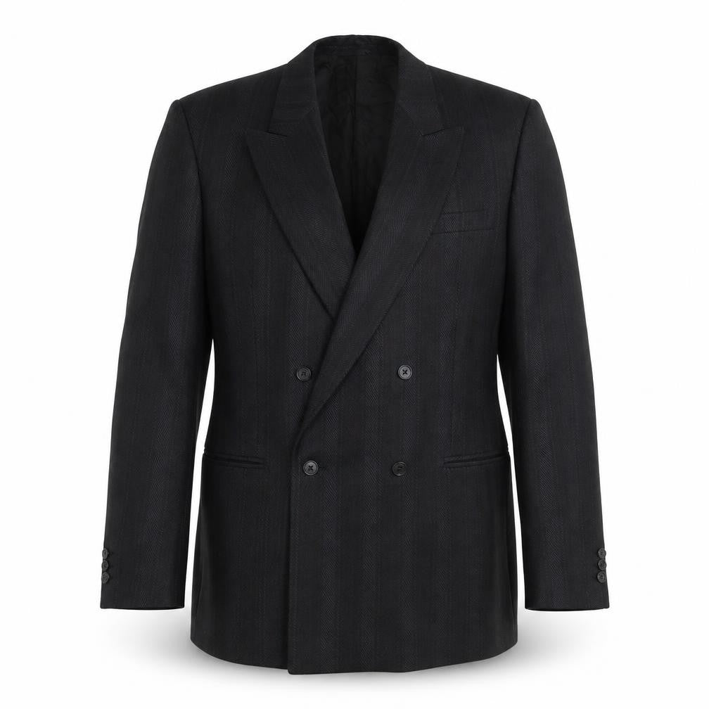 Anthony Loretto Men's Black 42R Peak Lapel Blazer