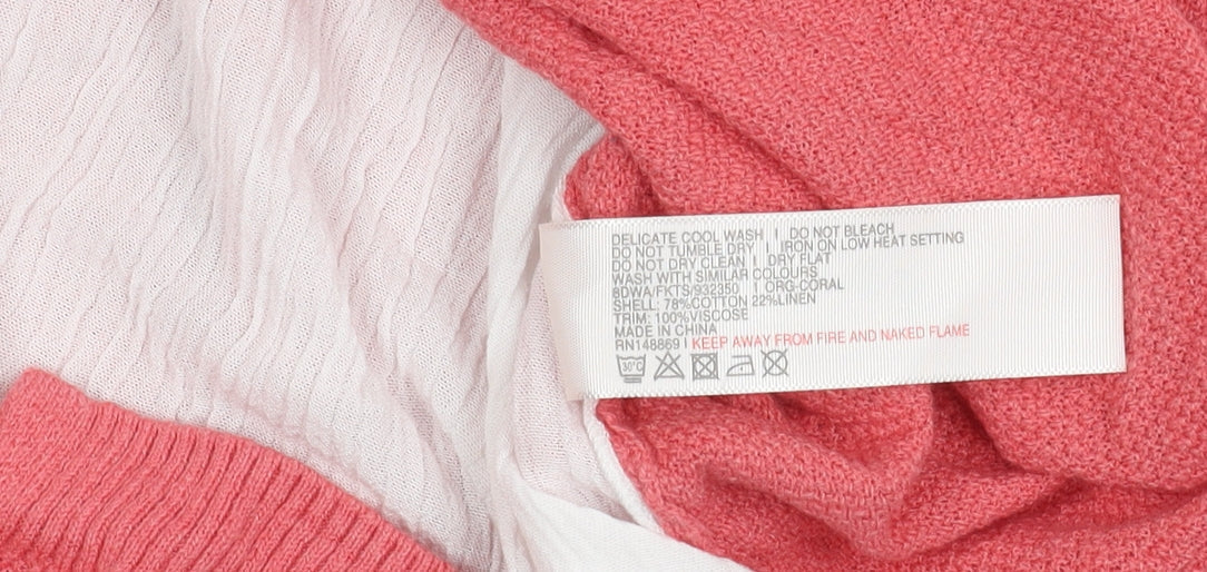 Fat Face Women’s Pink Cardigan UK 10 Long Sleeve