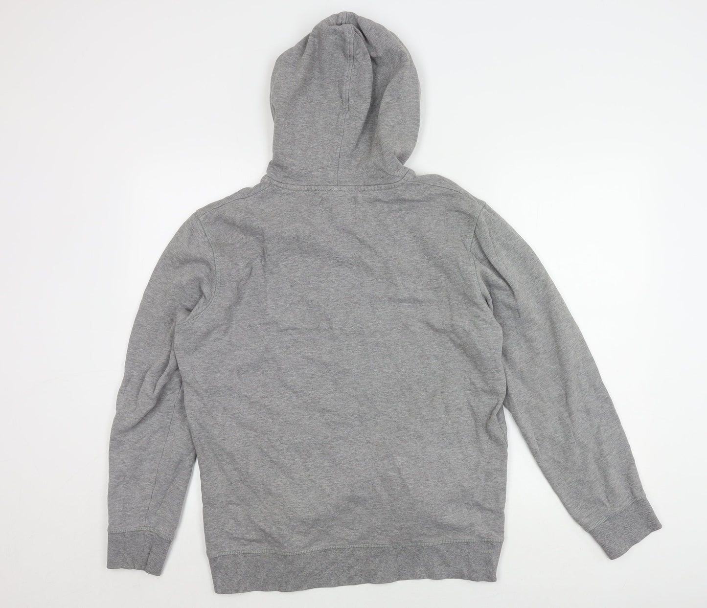 Jack & Jones Men's Grey Hoodie, 1X, Logo Accent