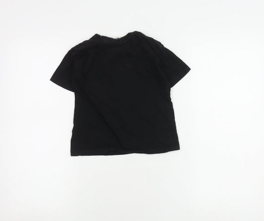 Primark Boys Black Jurassic World T-Shirt 6-7Y with Sequin Accents