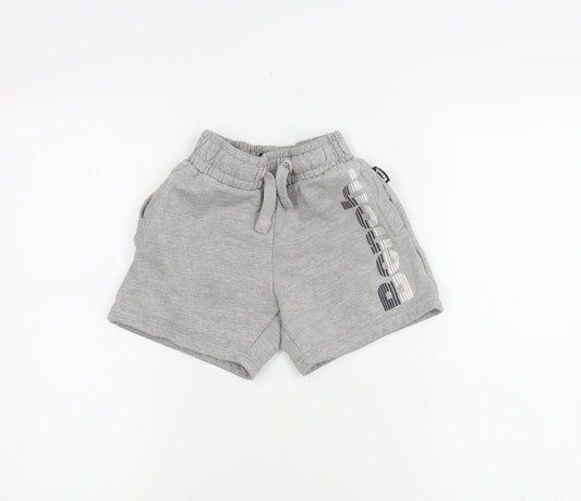 Bench Boys Grey Sweat Shorts, Size 6, Casual Summer Wear