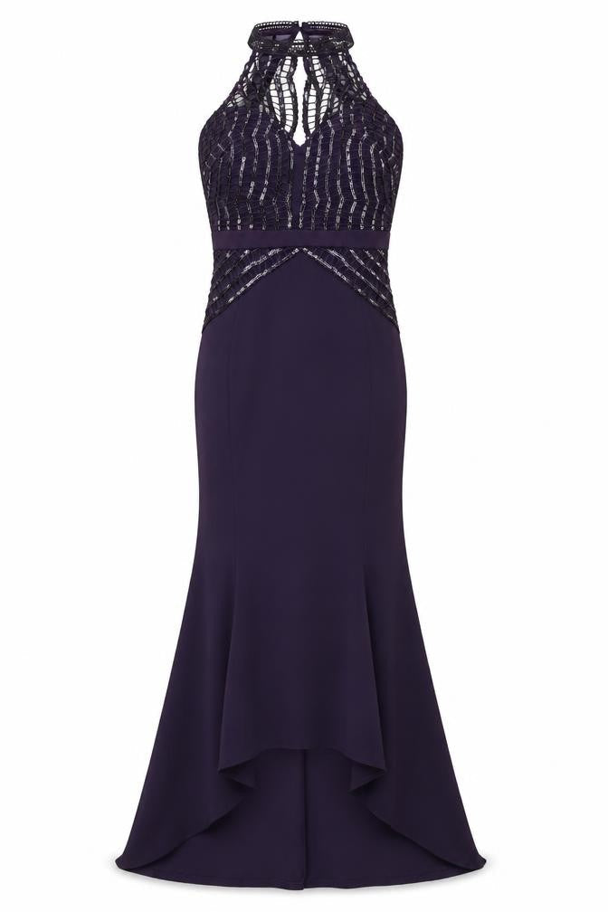 Lipsy Women's Purple Sleeveless Dress UK 10
