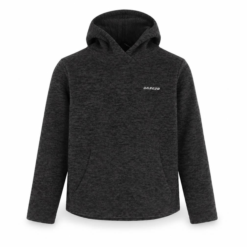 Front view of Dare 2b boys’ grey hoodie, casual, 6-7 years, hooded logo