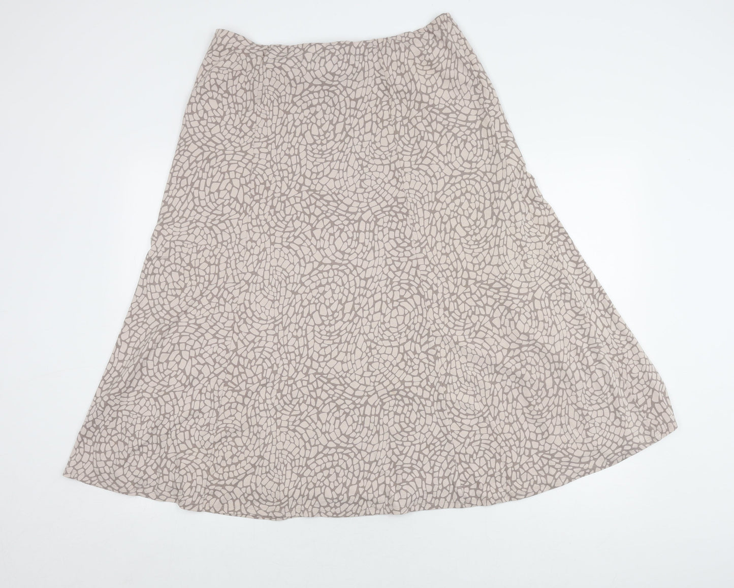 Eastex Women's Beige Geometric A-Line Skirt Size 16