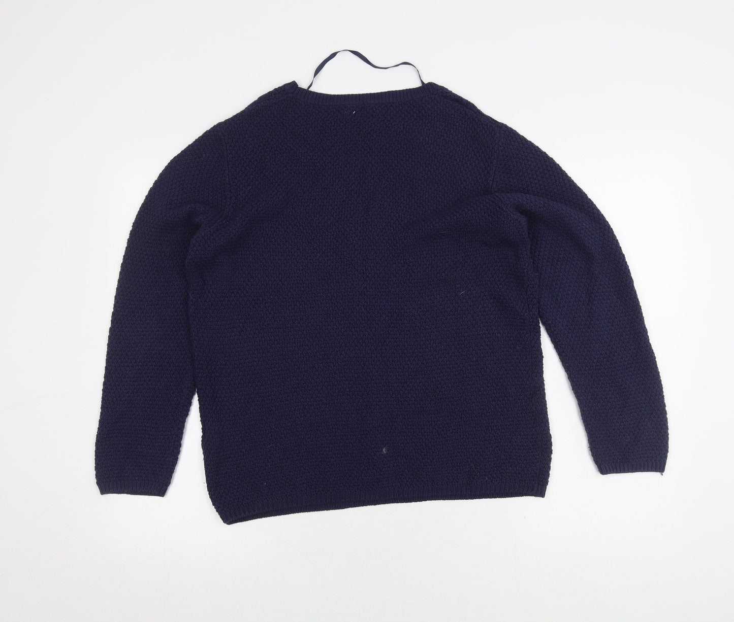 Damart Women's Blue Cable-Knit Cotton Jumper, Size 10