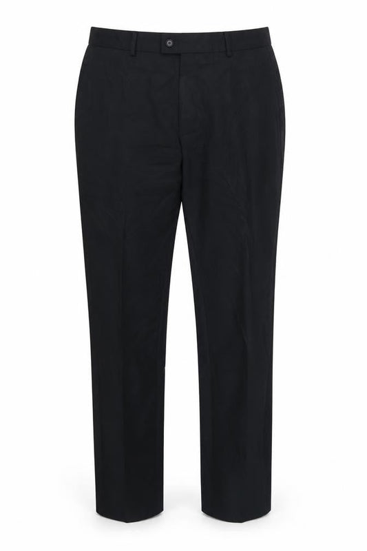Charles Tyrwhitt Men's Black Wool Slim Fit Trousers 34
