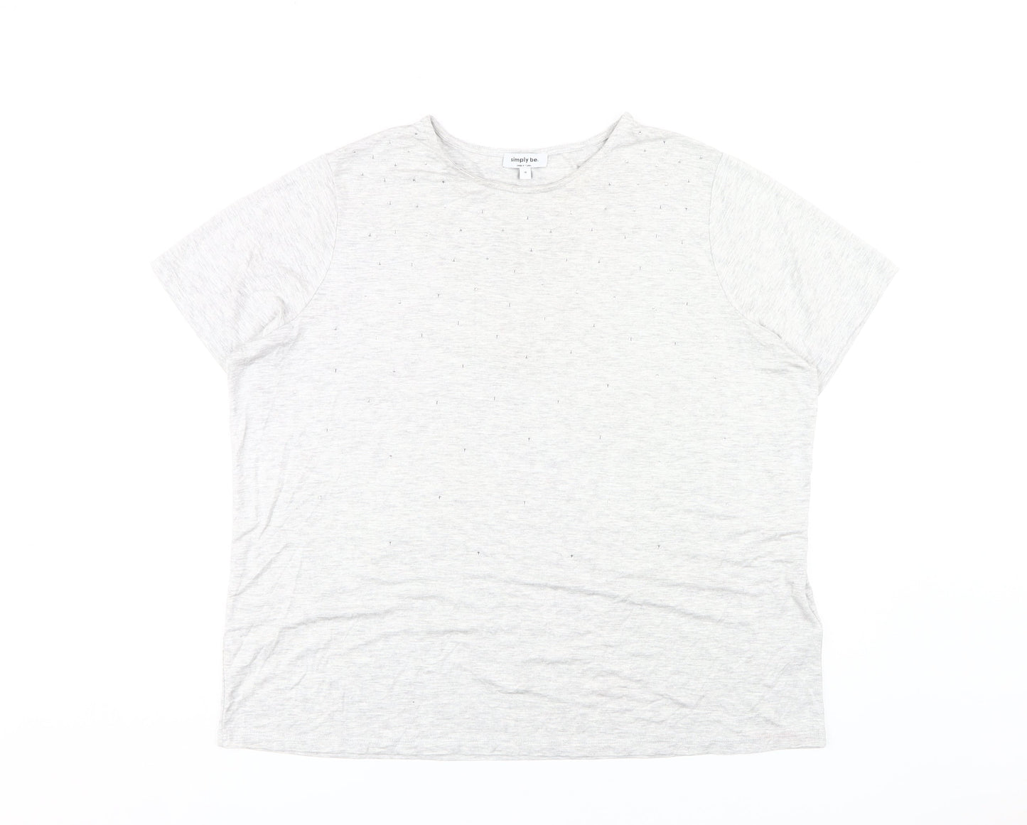 Simply Be Women's Grey Basic T-Shirt Size 18