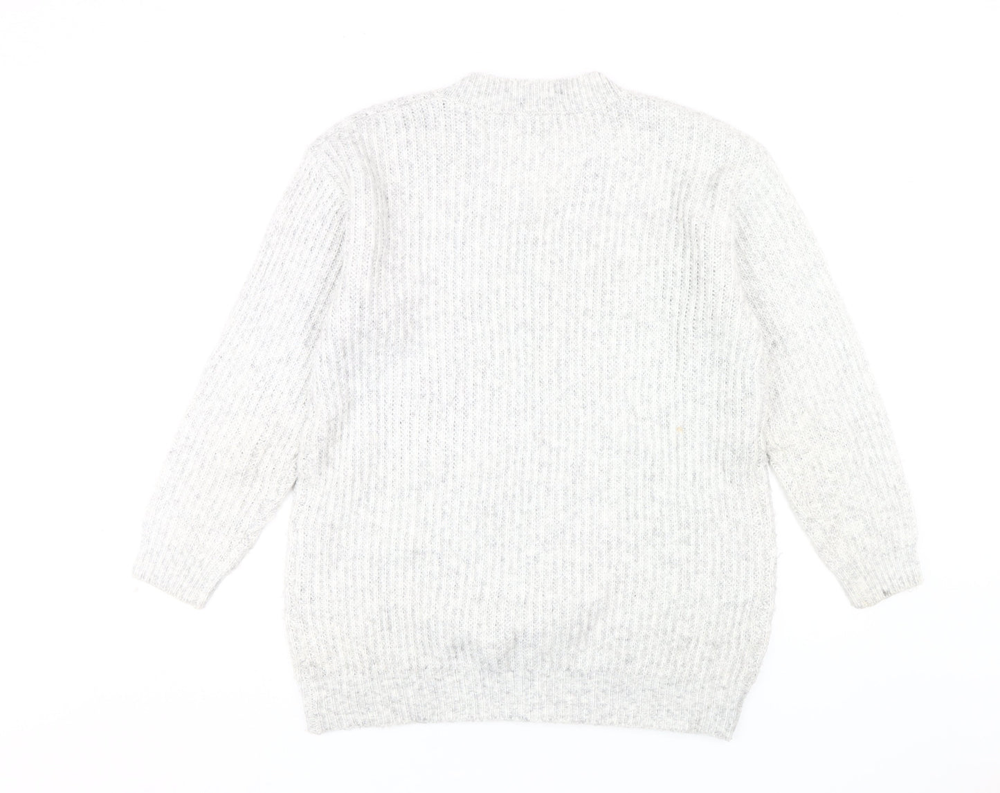 Bonmarché Women's Ivory V-Neck Jumper Size 12