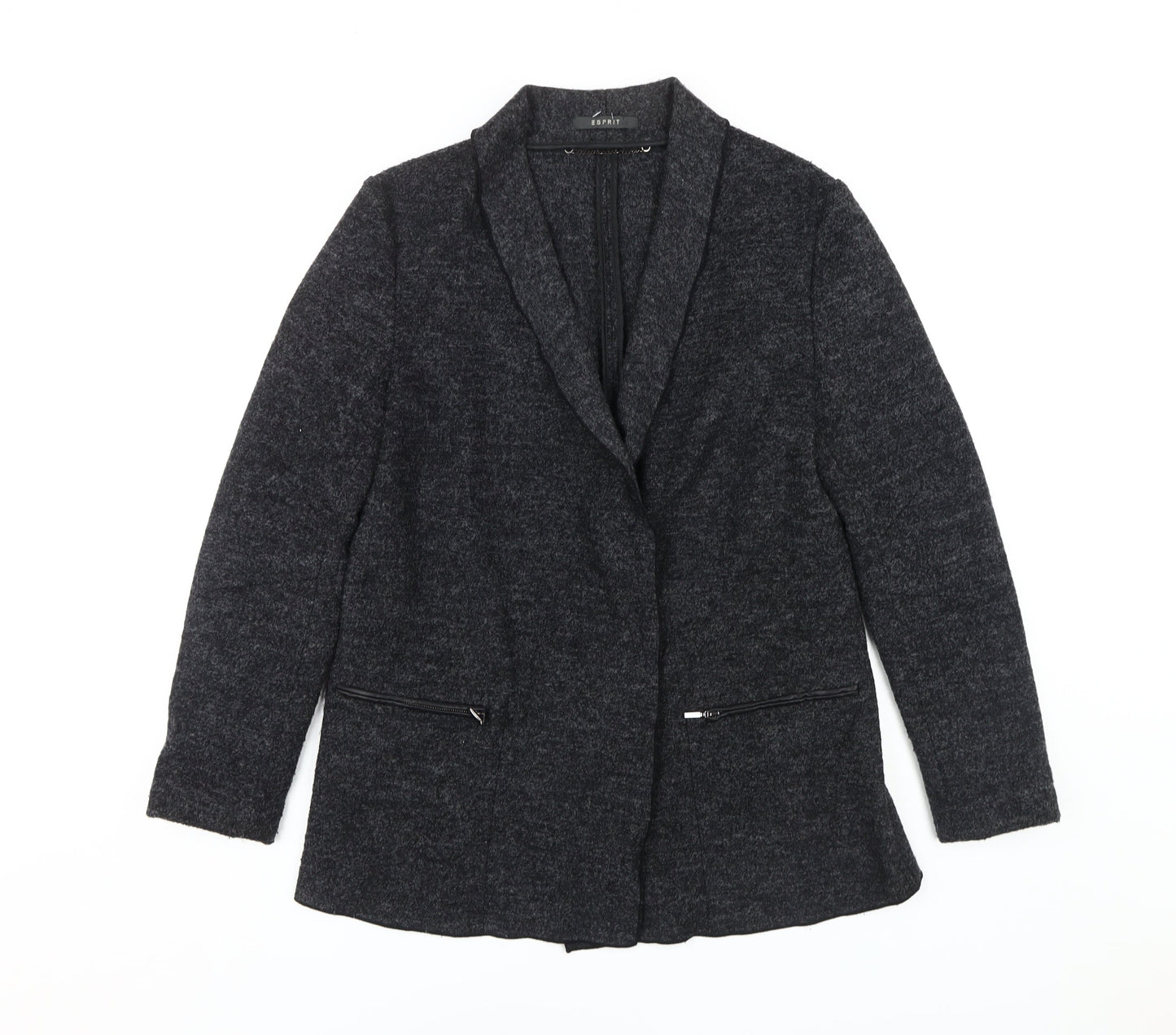 Esprit Women's Black Wool Blazer, Size 12, Classic Style
