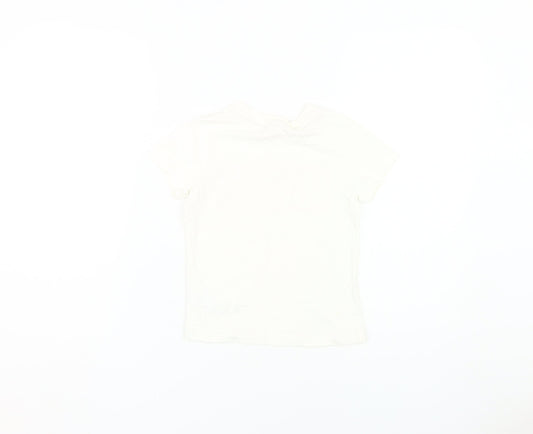 Marvel Boys White Graphic T-Shirt 5-6 Years Cotton Logo
