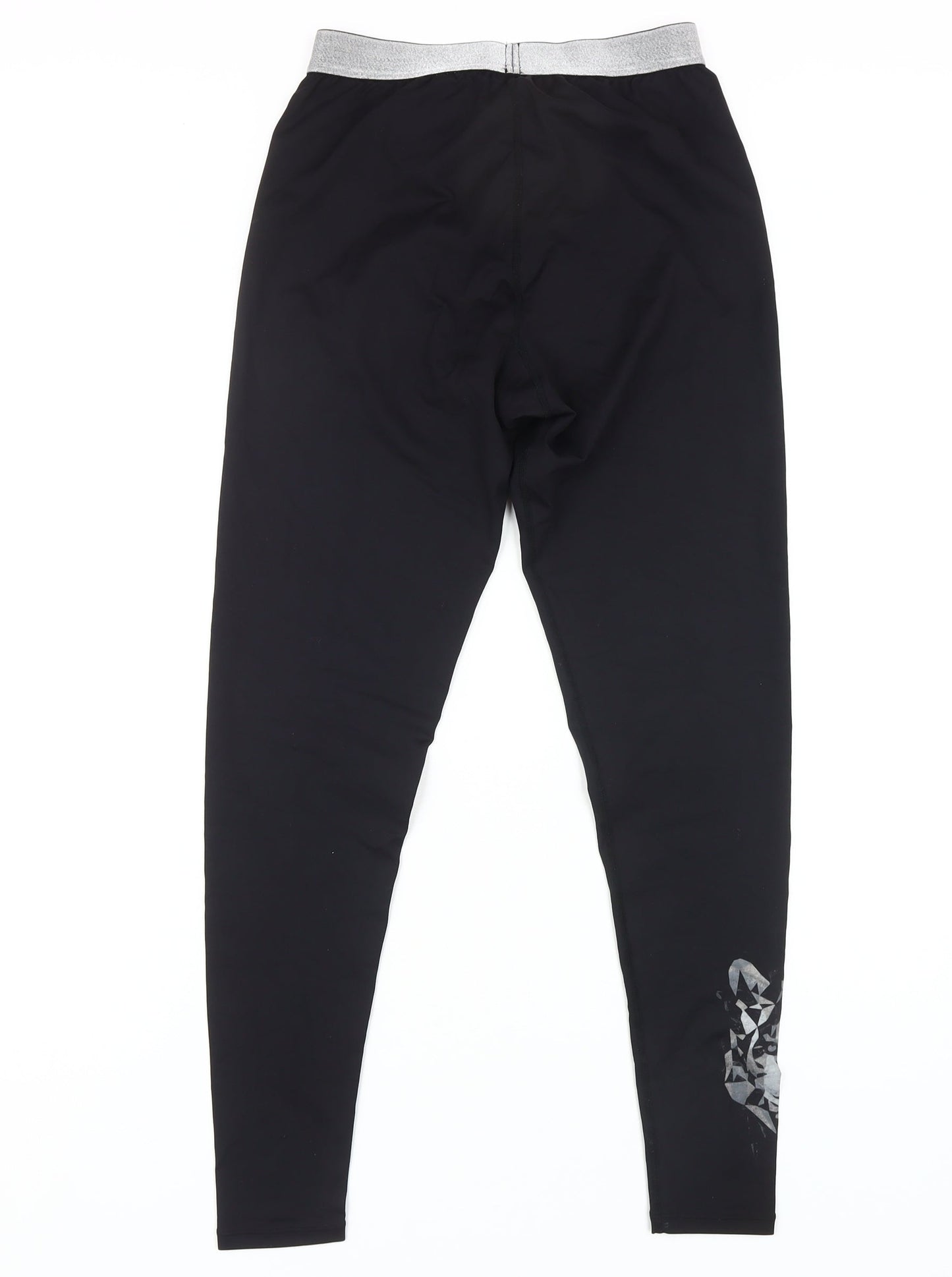 BIBA Women's Black Geometric Leggings Size S