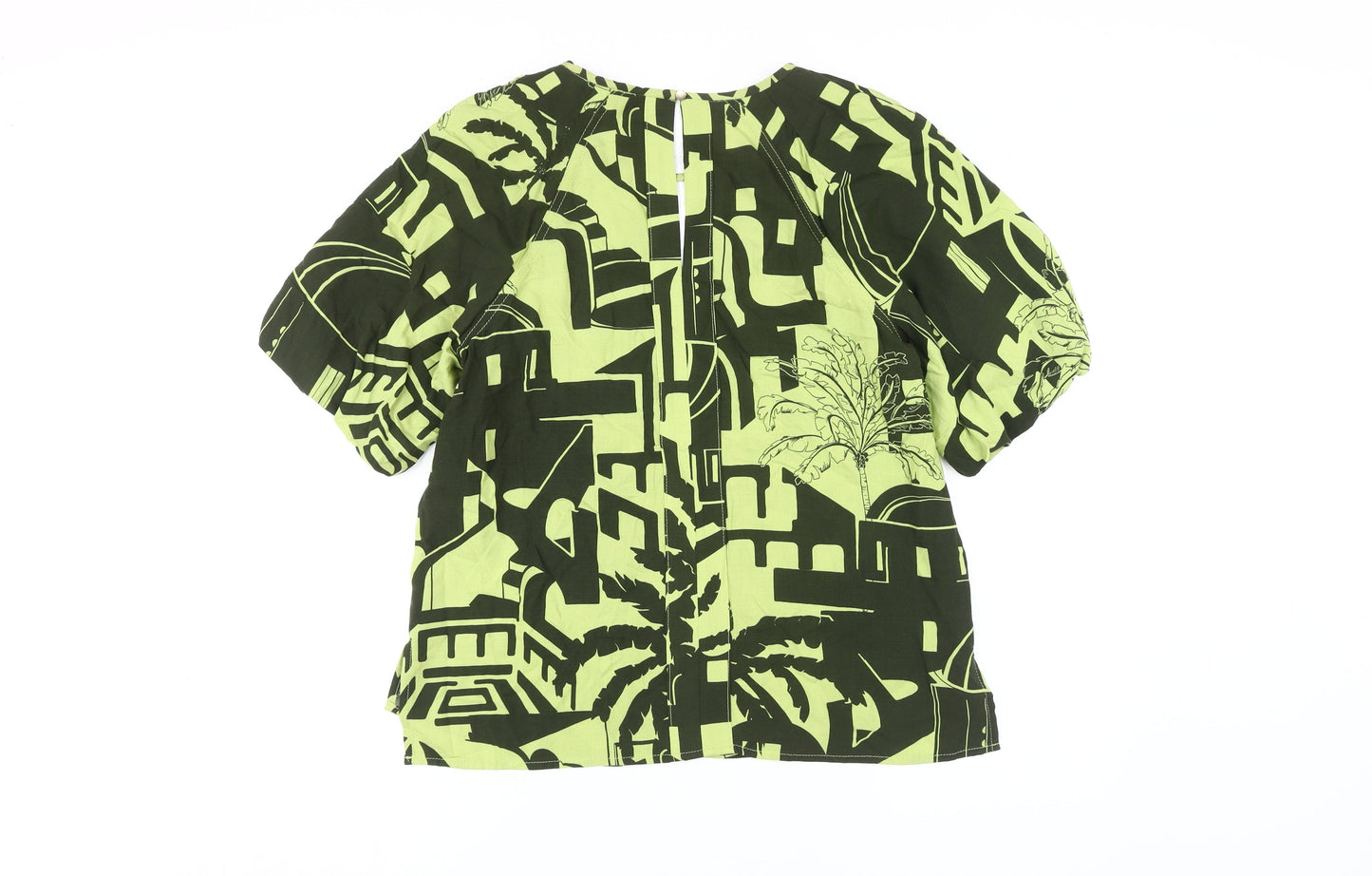 Next Women's Green Top Size 14 Lenzing Viscose