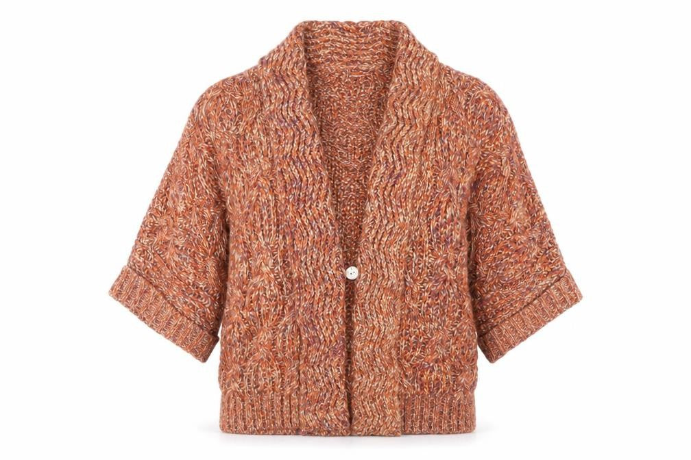 Damart Women's Multicoloured Cable-Knit Cardigan M
