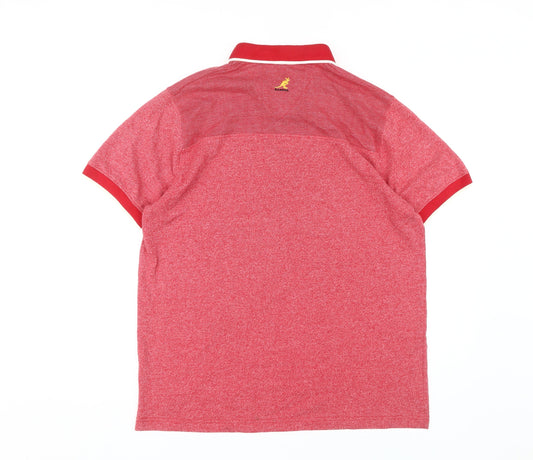 Kangol Men's Red Polo Shirt L - Classic Short Sleeve