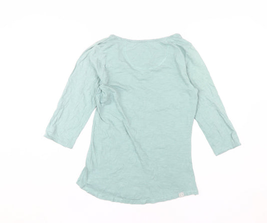 Fat Face Women's Green M Basic 3/4 Sleeve T-Shirt
