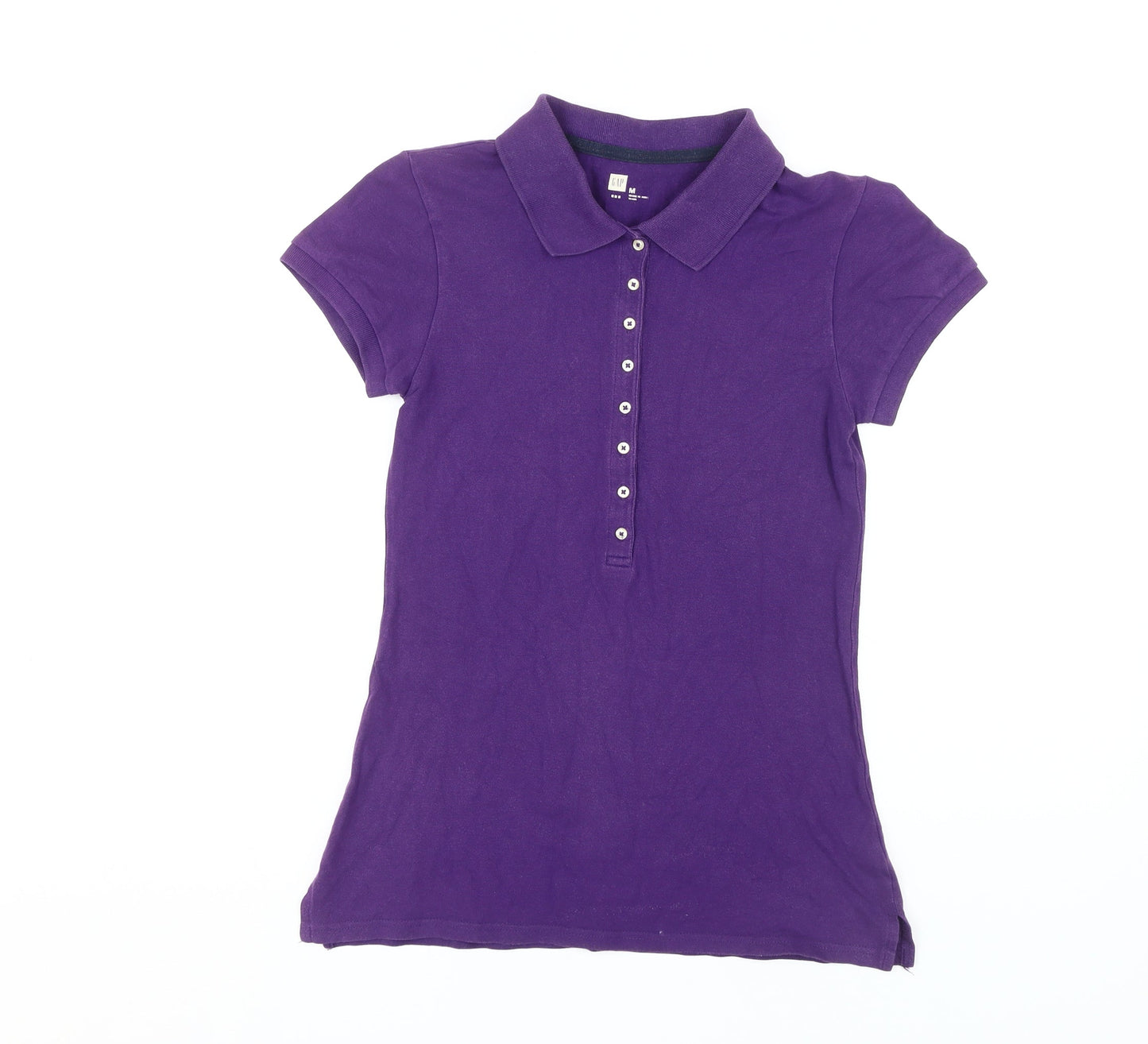 GAP Women's Purple Polo Shirt M - Casual Collared Cotton