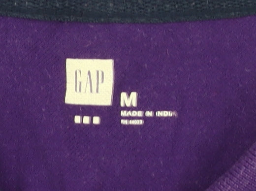 GAP Women's Purple Polo Shirt M - Casual Collared Cotton