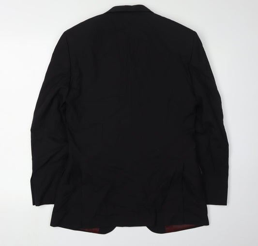 T.M. Lewin Men's Black Blazer 36S Formal