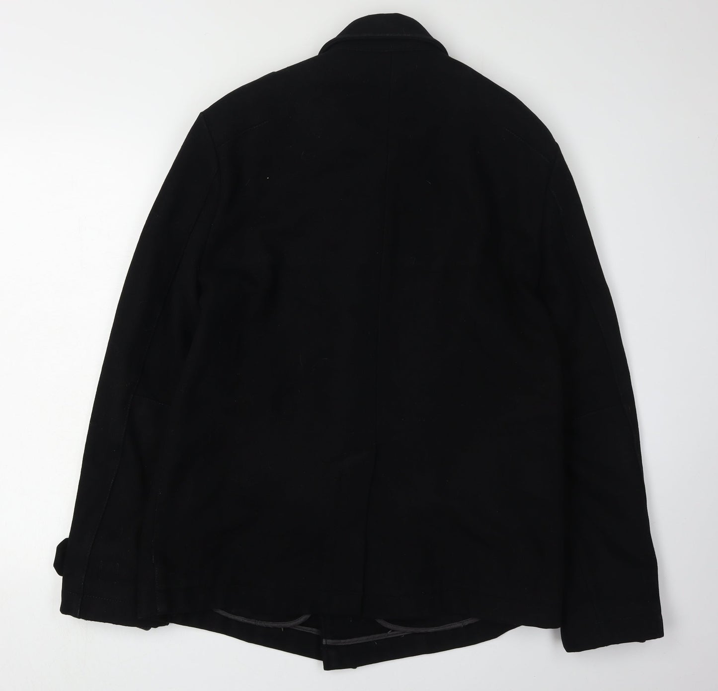 Umbro Men's Black Wool Pea Coat M Classic Winter Style
