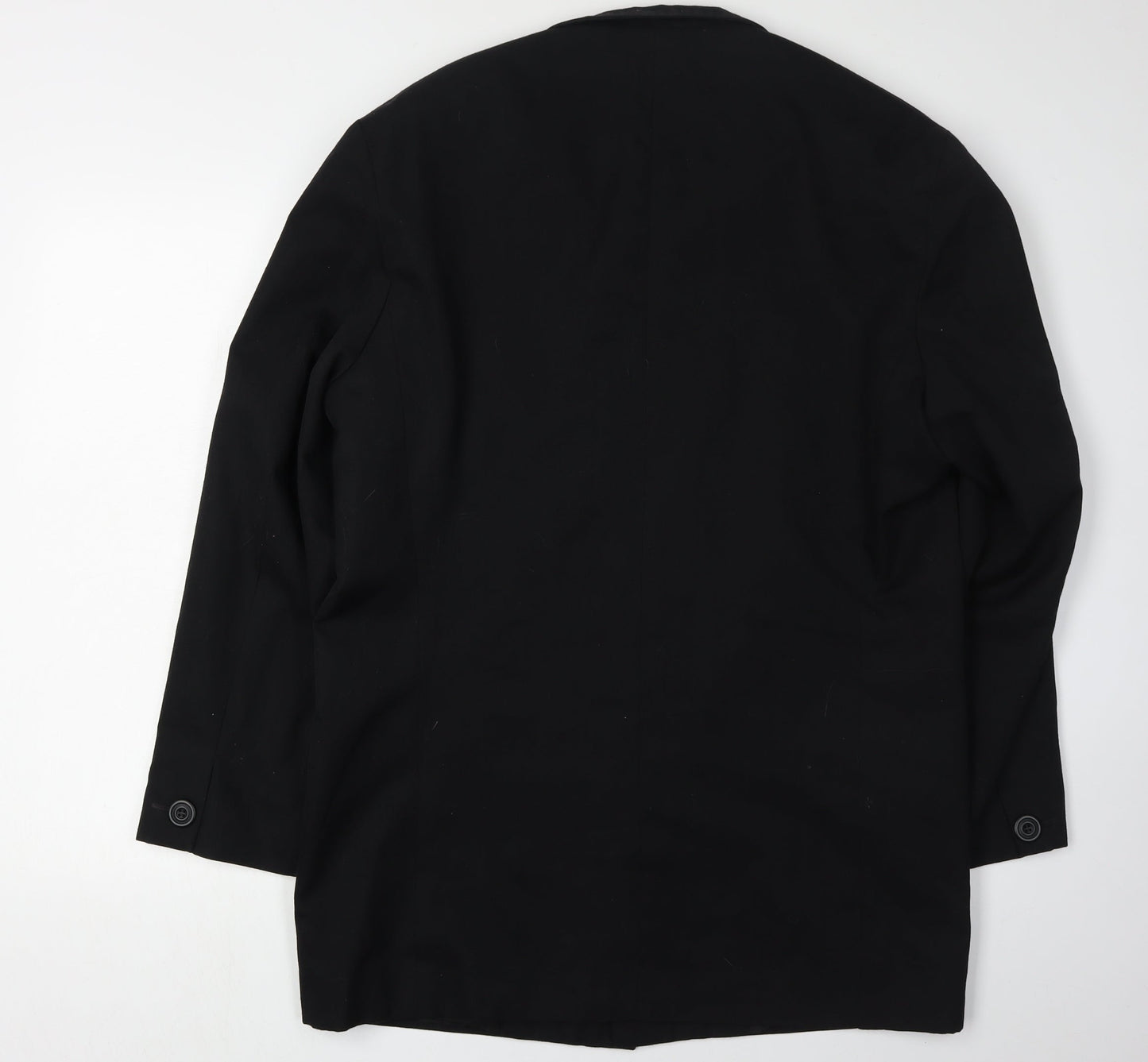 R.I. Collection Men's Black Jacket, Size 38, Wool Blend