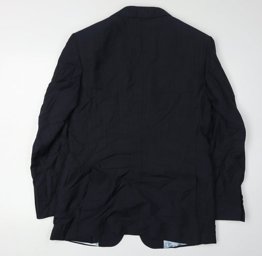 Chester Barrie Men's Blue Blazer, 40R, Wool-Mohair Blend