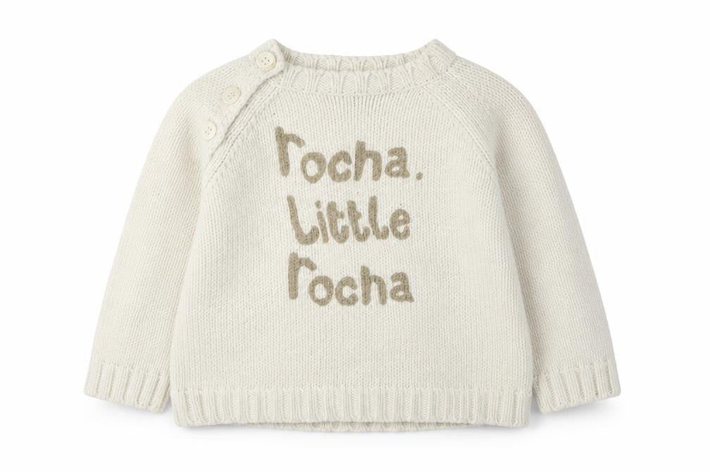 Rocha Little Rocha Ivory Jumper 6-9 Months Unisex Knit Pullover