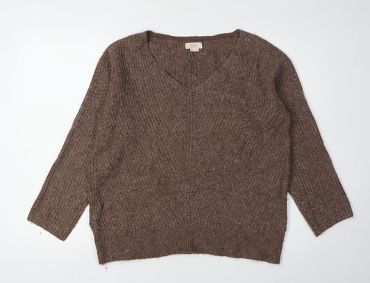 Fat Face Women's Brown Chunky Knit Pullover Jumper Size 10