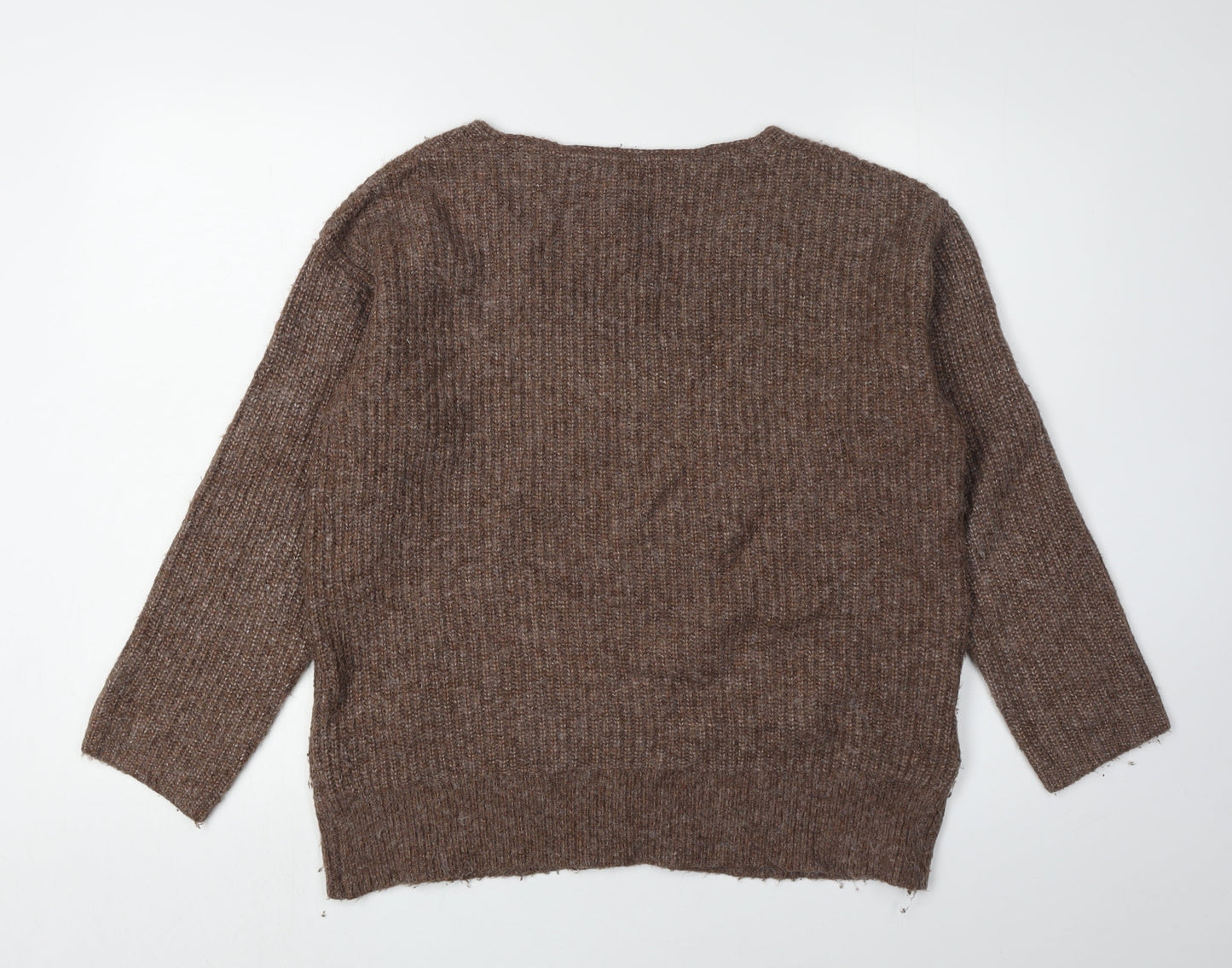 Fat Face Women's Brown Chunky Knit Pullover Jumper Size 10