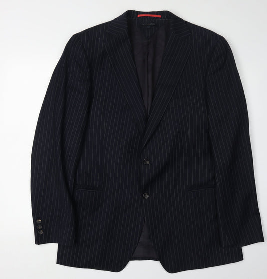Tommy Hilfiger Men's Blue Striped Suit Jacket UK 44