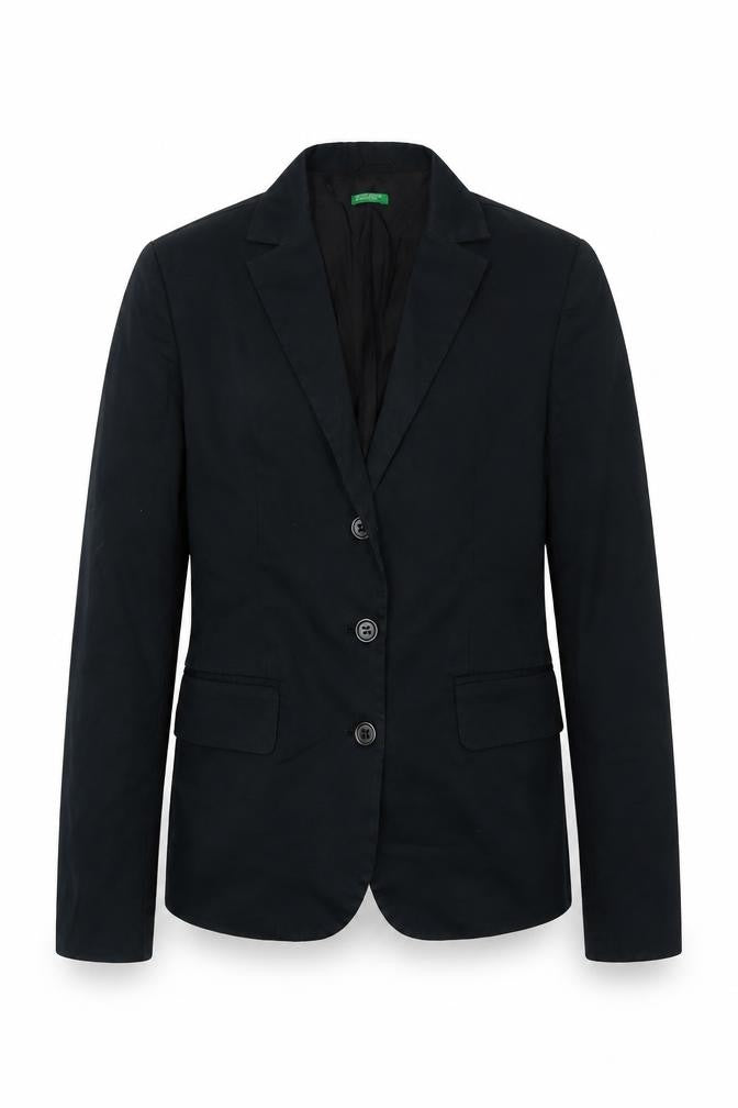 Front view of United Colors of Benetton boys’ black slim fit jacket