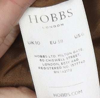 Hobbs Women Brown Check Pencil Skirt Size 10
