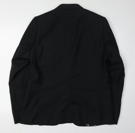 Paul Smith Men's Black Blazer, Size 44, Wool-Mohair Blend