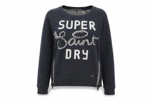 Womens UK S Regular Superdry Black Pullover Sweatshirt
