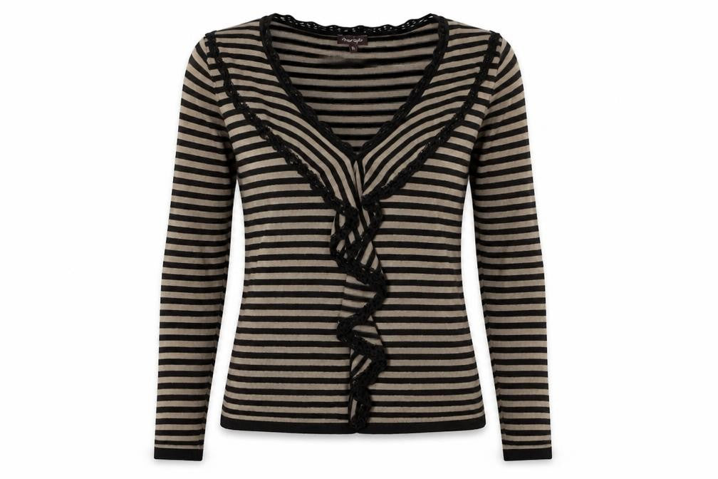 Phase Eight Women's Black Striped Cardigan Size 10
