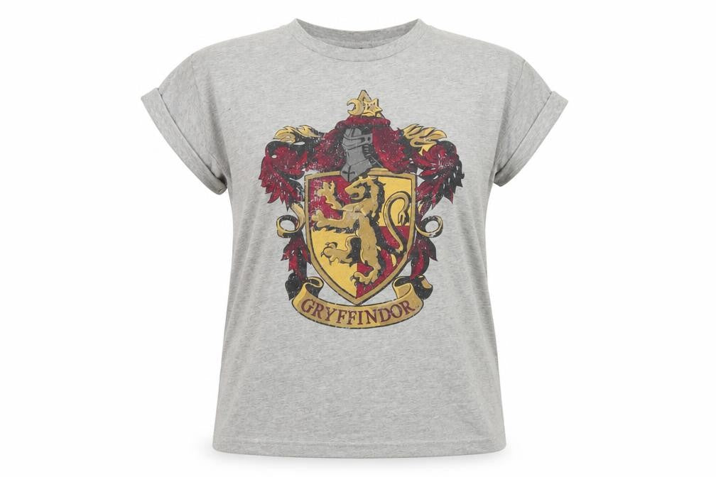 Womens UK Size 10 Harry Potter Grey Cotton T-Shirt