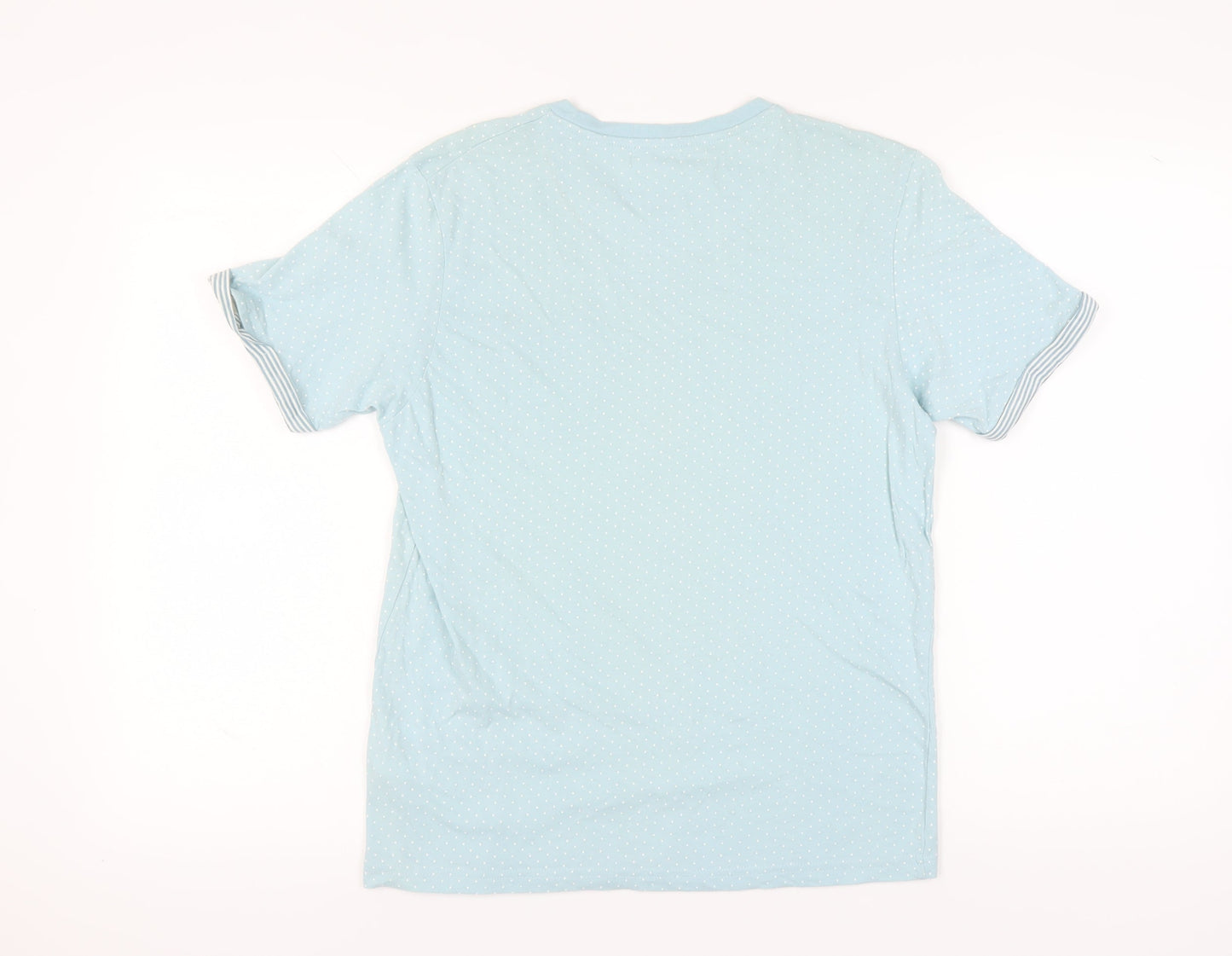 Brave Soul Men's Blue Polka Dot Medium T-Shirt