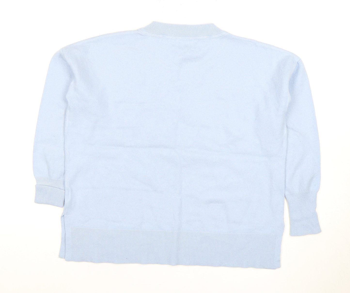 Pure Collection Women's Blue Sequin Star Pullover Jumper - Size 12