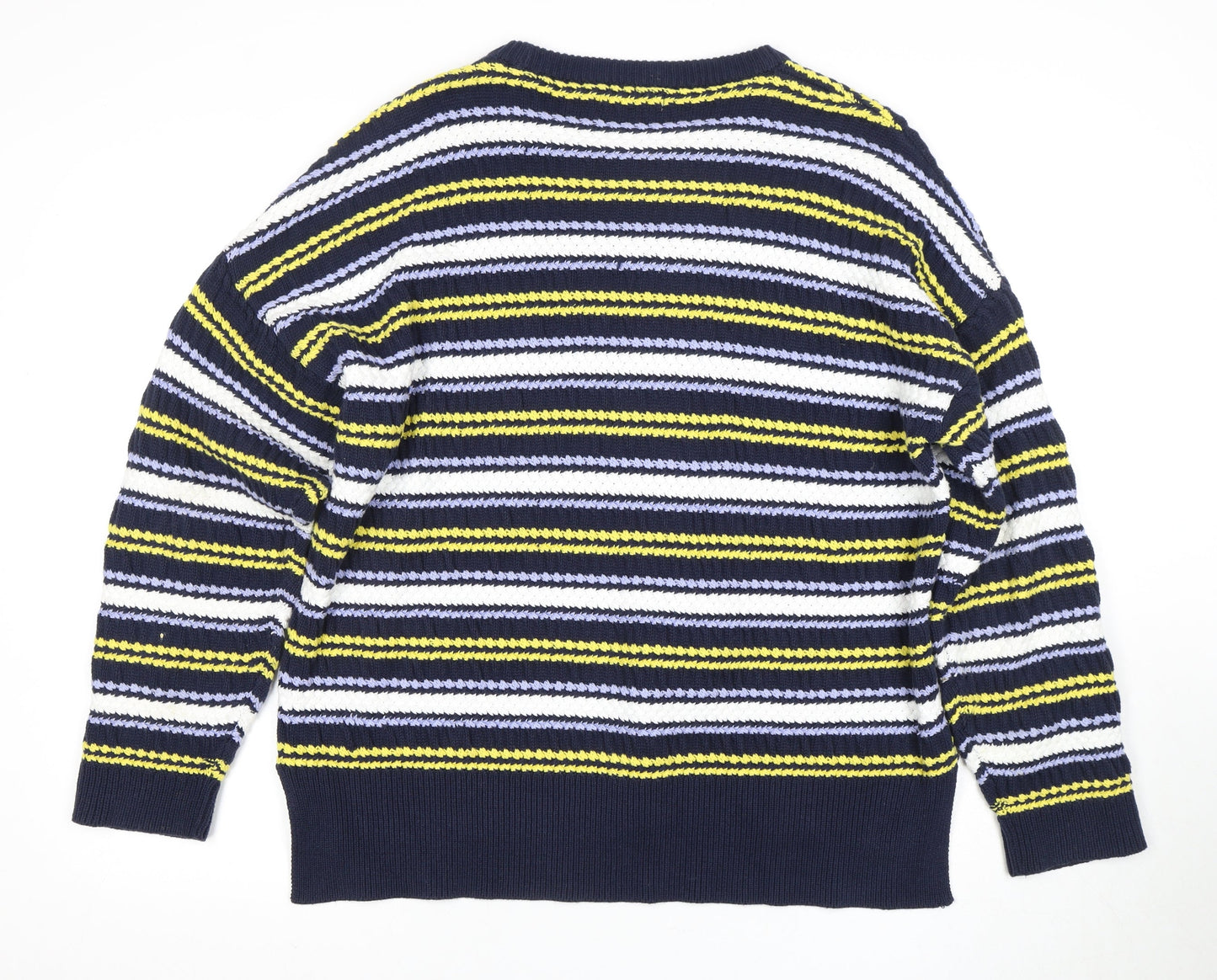 Marks and Spencer Women's XL Blue Striped Pullover Jumper