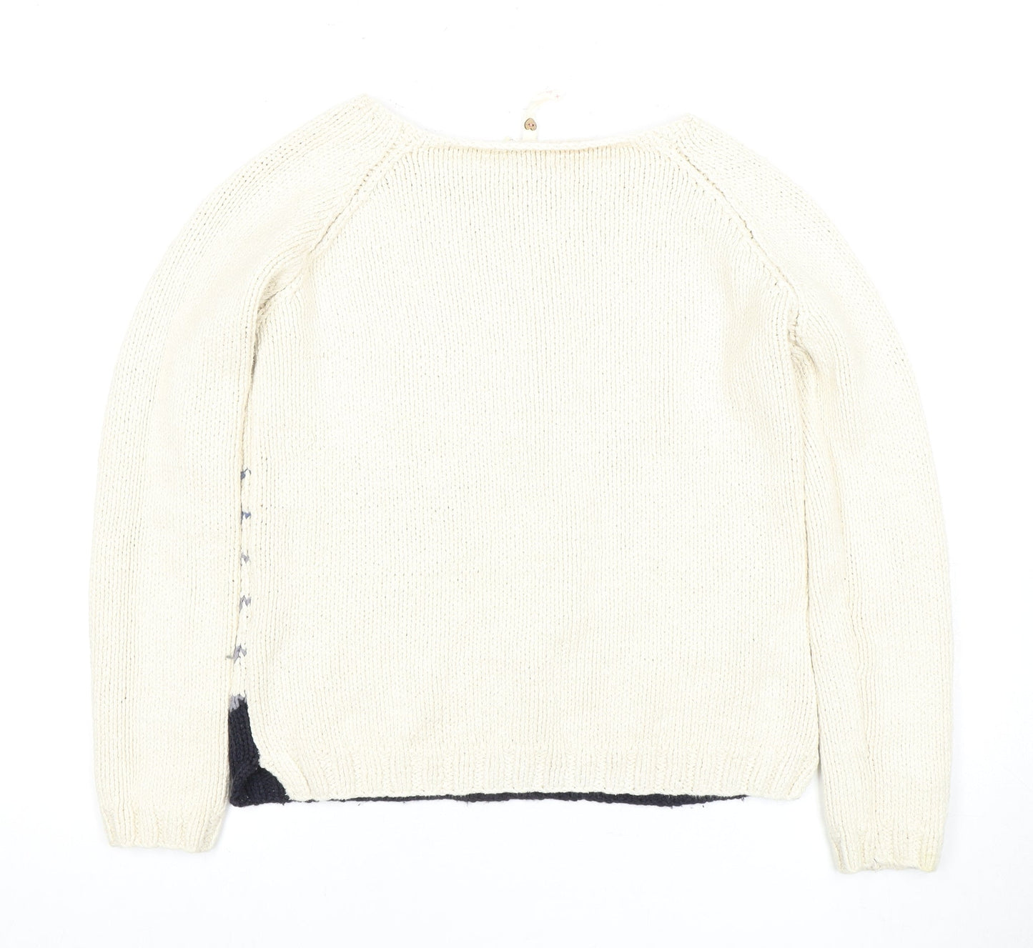 White Stuff Women's Ivory Geometric Pullover - Size 10