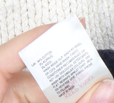 White Stuff Women's Ivory Geometric Pullover - Size 10